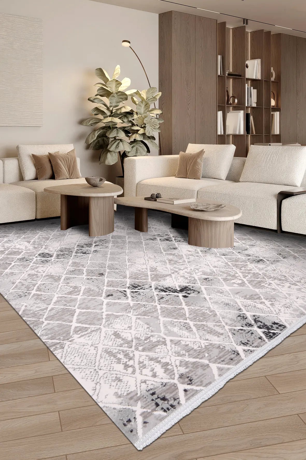 Krem gri ARSİNA salon halısı