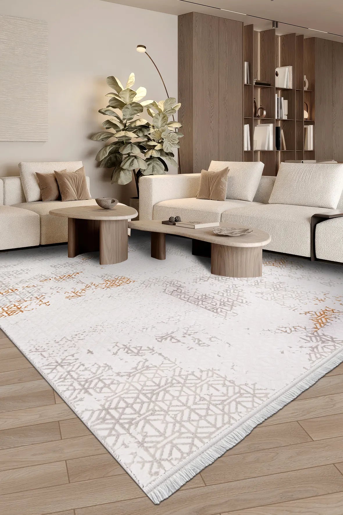 Kahve krem ARSİNA salon halısı