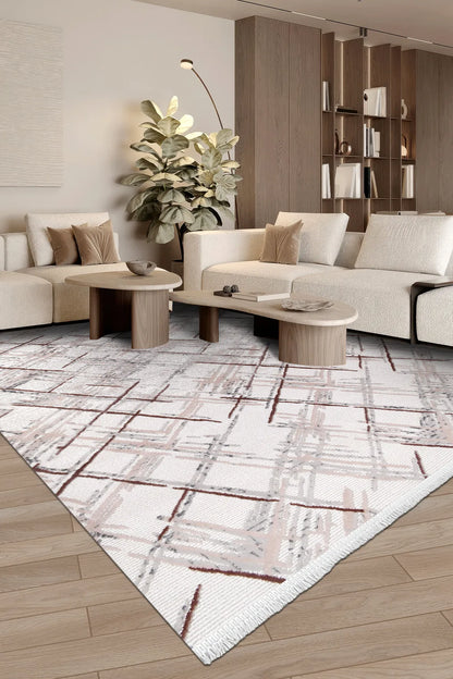 Krem gri kahve ARSİNA salon halısı