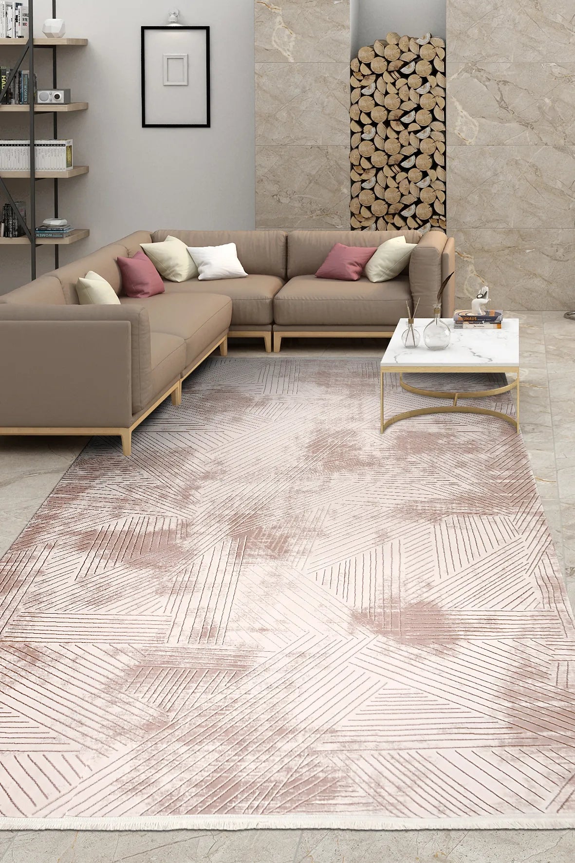 Vizon kahve OCTA salon halısı