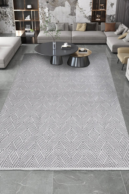 Gri siyah ROXSTONE salon halısı