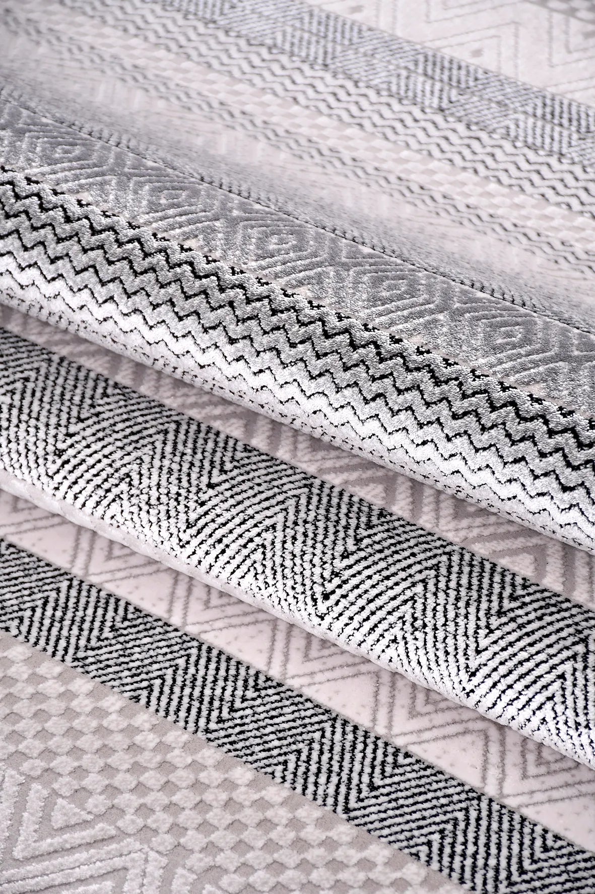 Gri bej ROXSTONE salon halısı - desen detayı