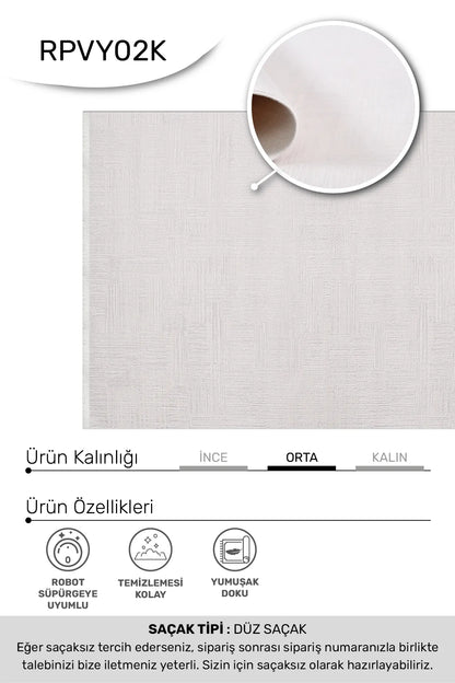 Krem VİANORA salon halısı - hav yüksekliği detayı