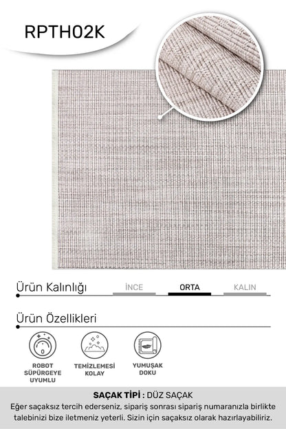 Vizon TUNA oturma odası halısı - hav yüksekliği detayı