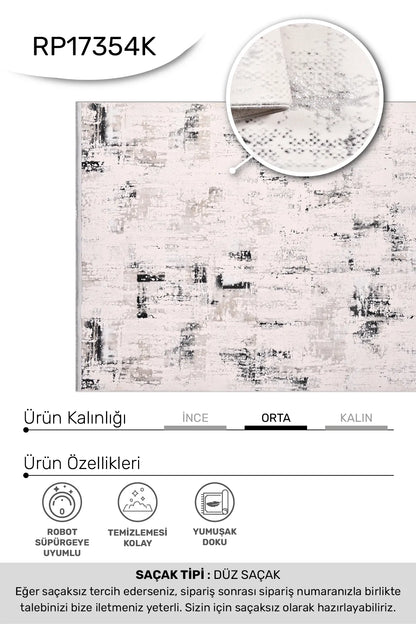 Krem gri SAPPHİRE salon halısı - hav yüksekliği detayı