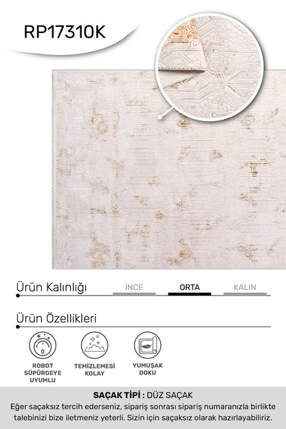 Krem kahve SAPPHİRE salon halısı - hav yüksekliği detayı