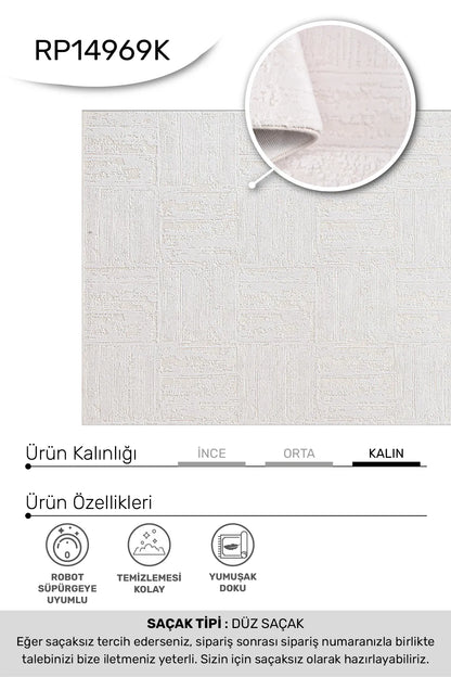 Krem GASPİNA salon halısı - hav yüksekliği detayı