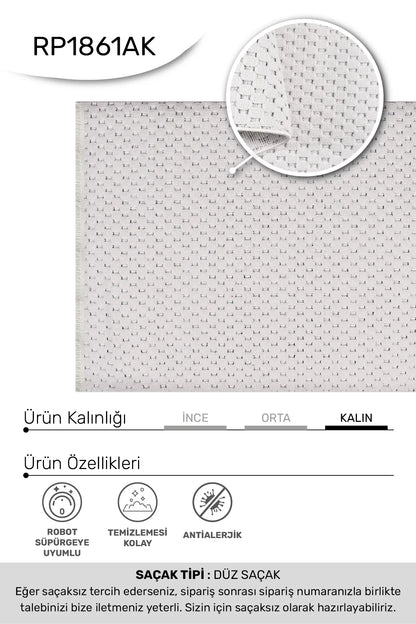 Krem RİKO salon halısı - hav yüksekliği detayı