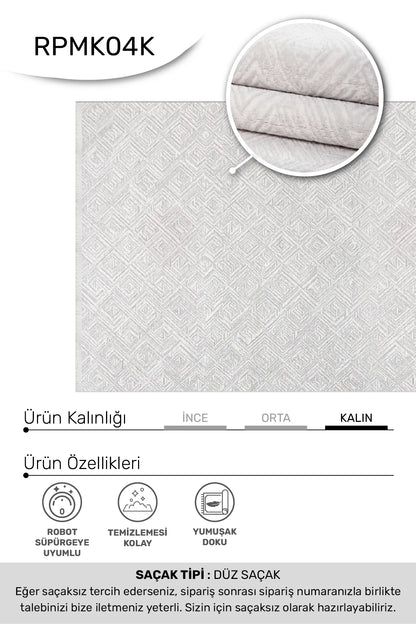 Krem vizon MERSO salon halısı - hav yüksekliği detayı