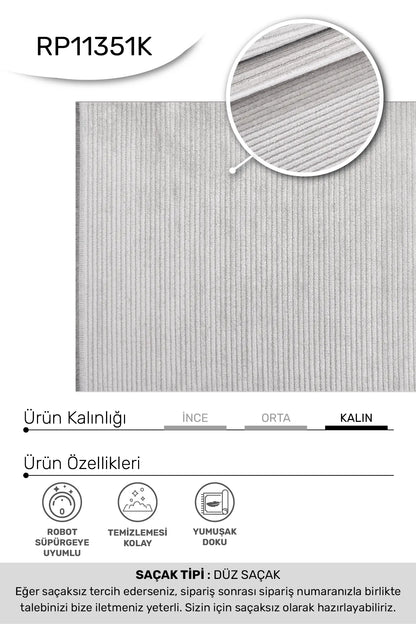 Krem vizon FİLORA salon halısı - hav yüksekliği detayı