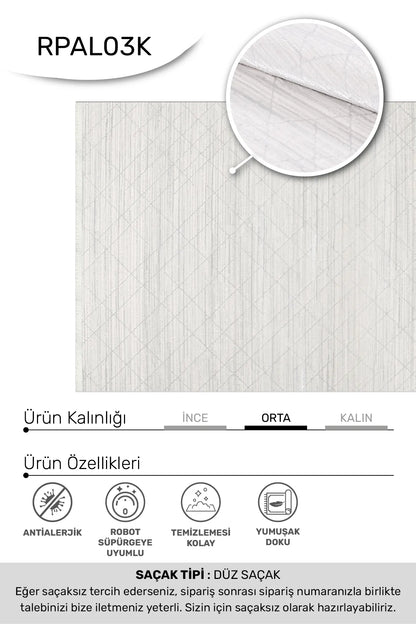 Krem vizon ARYA salon halısı - hav yüksekliği detayı