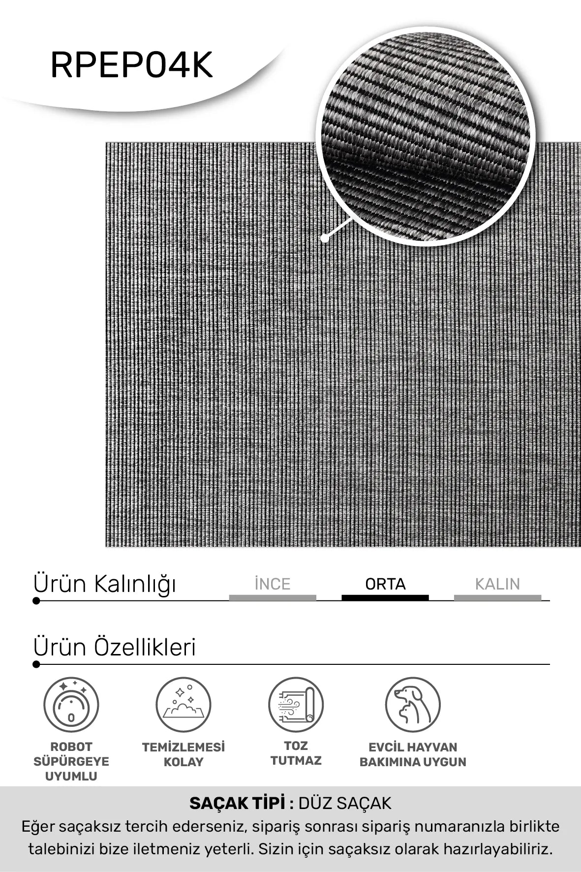 DELTA mutfak halısı - renk detayı