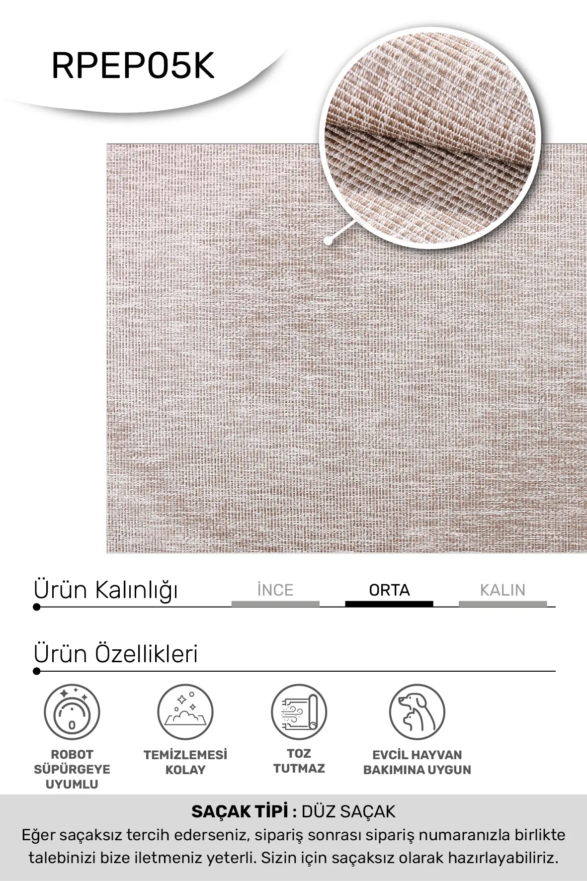 DELTA mutfak halısı - renk detayı
