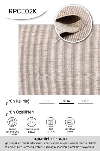 FUNDA oturma odası halısı - hav yüksekliği detayı
