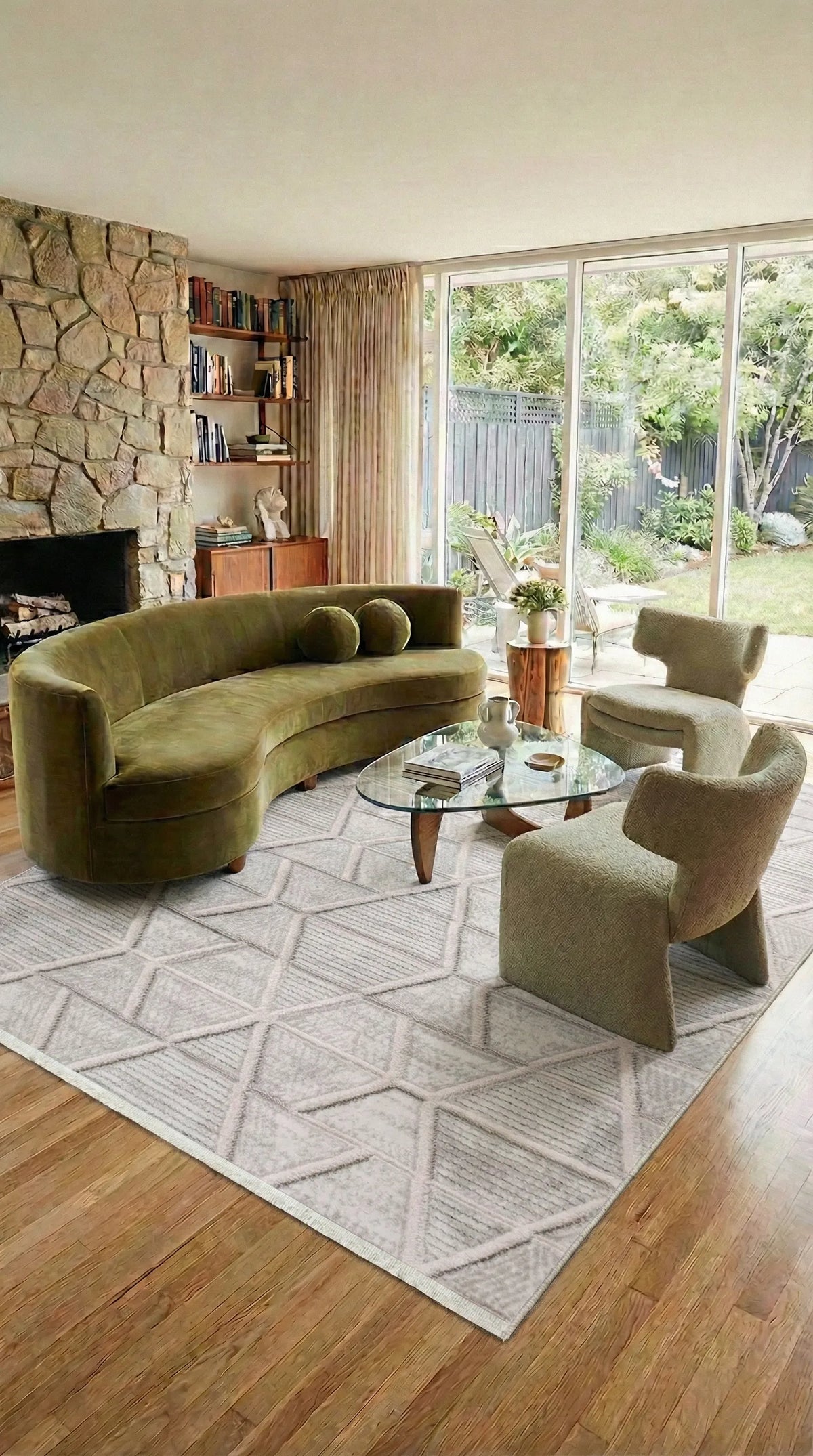 Vizon krem JALURA salon halısı - hav yüksekliği detayı