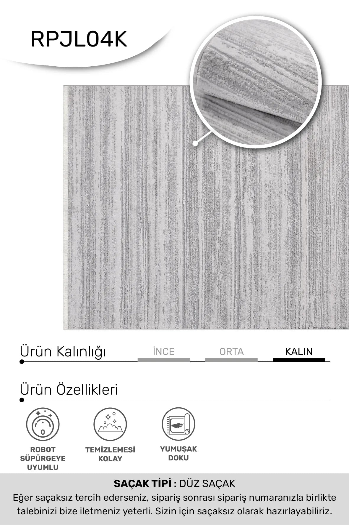 Gri bej JALURA salon halısı