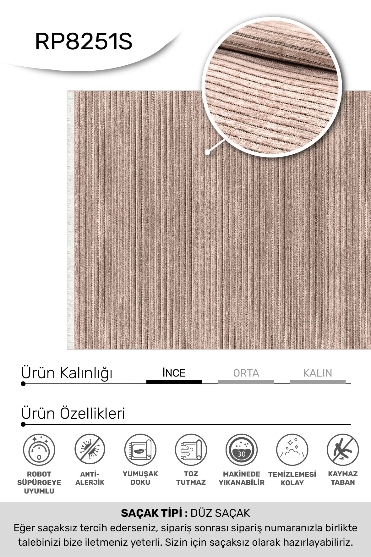 Vizon AYLA oturma odası halısı - farklı açıdan görünüm