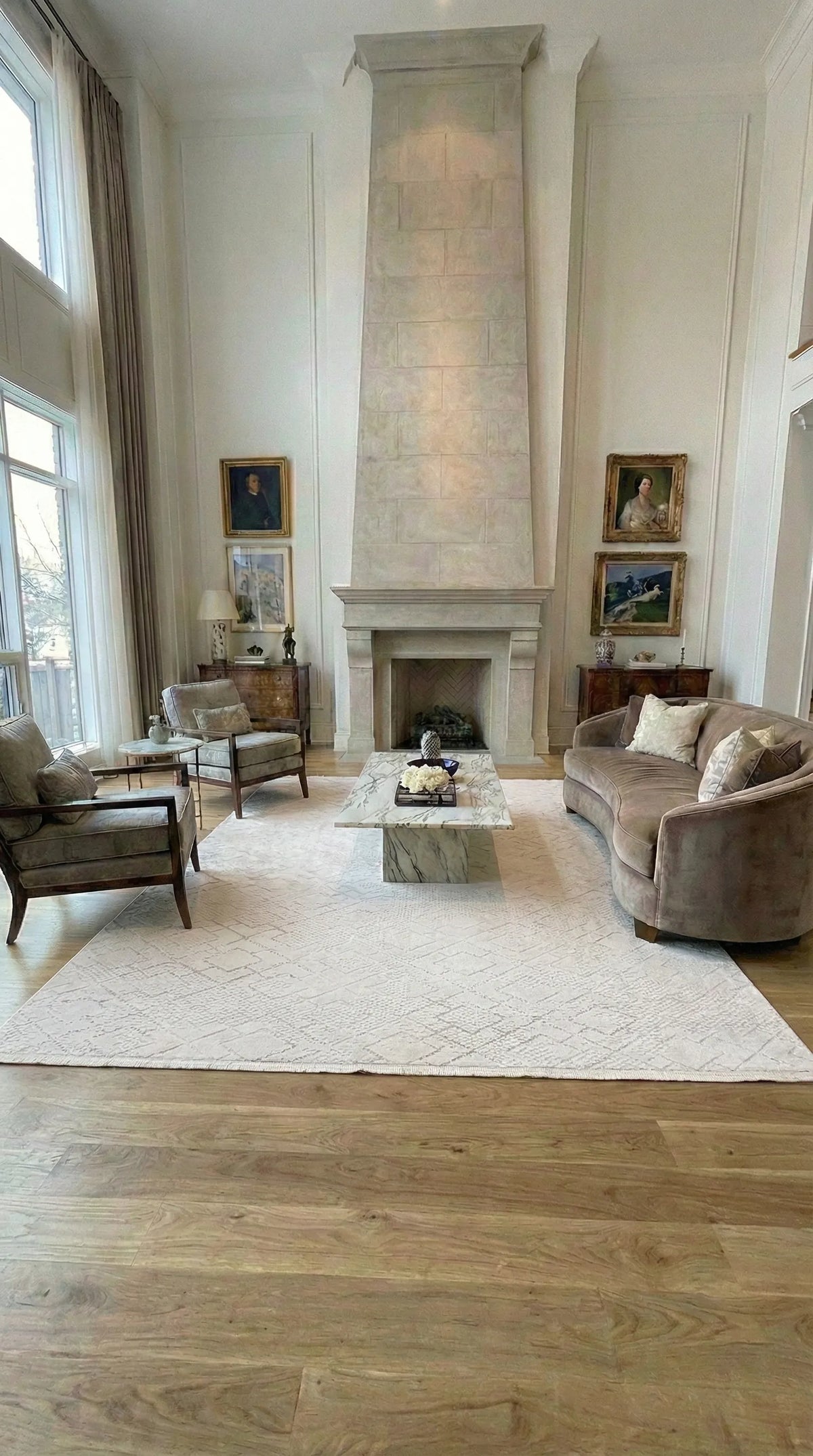 Beyaz BONAPARTE salon halısı - renk detayı