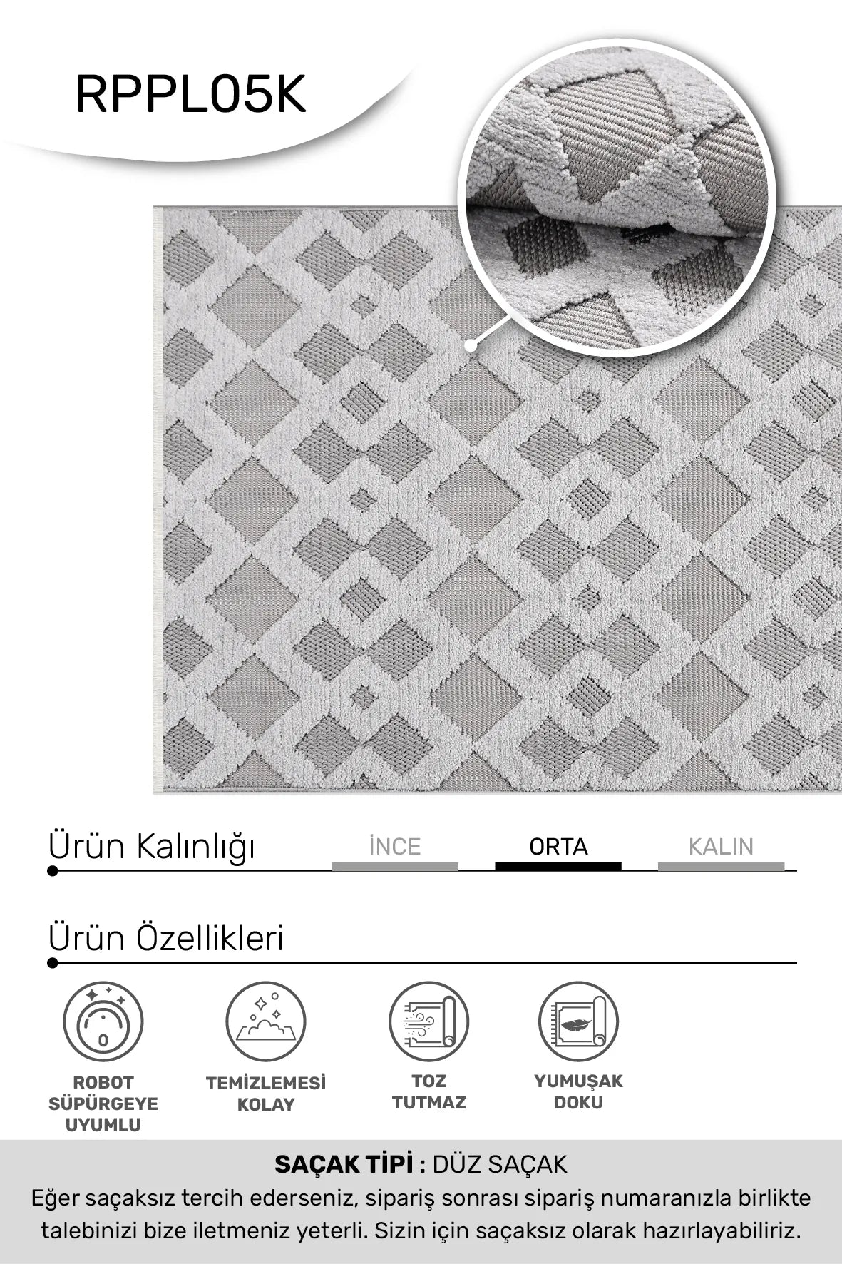 Bej gri MASAL oturma odası halısı