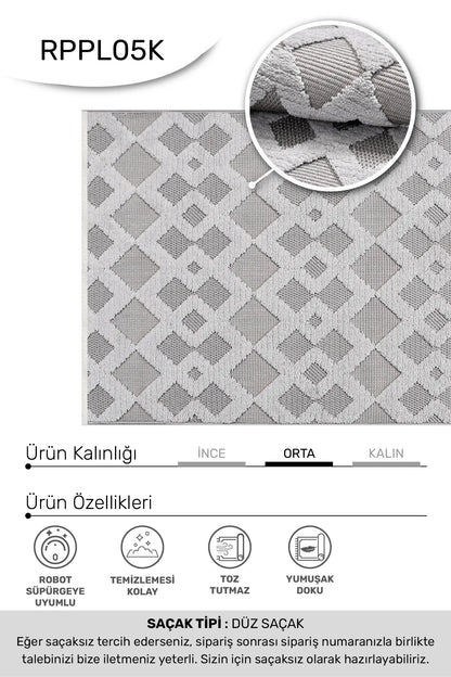 Bej gri MASAL oturma odası halısı