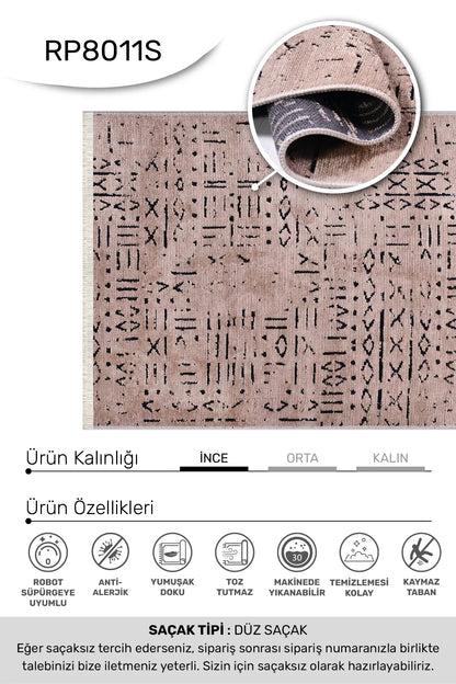 Vizon siyah NEVA oturma odası halısı - renk detayı