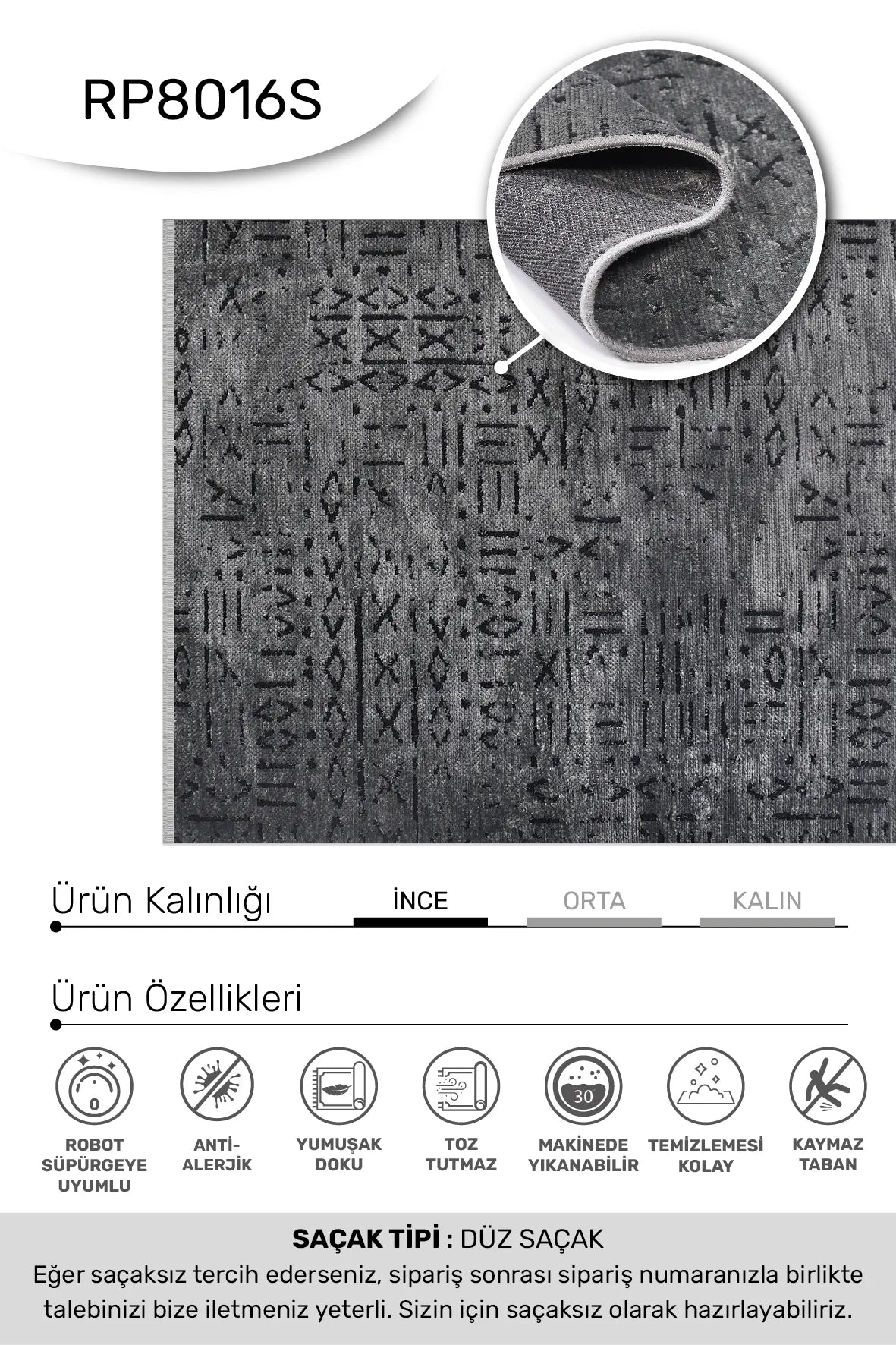 NEVA oturma odası halısı - renk detayı