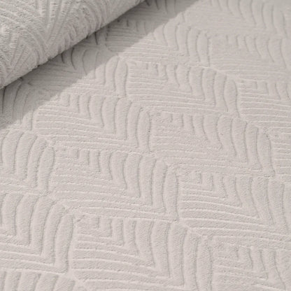 Beyaz Valen oturma odası halısı - yakından doku detayı