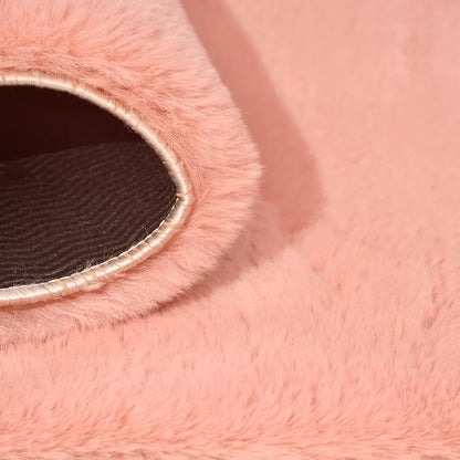Pembe yatak odası halısı - desen detayı