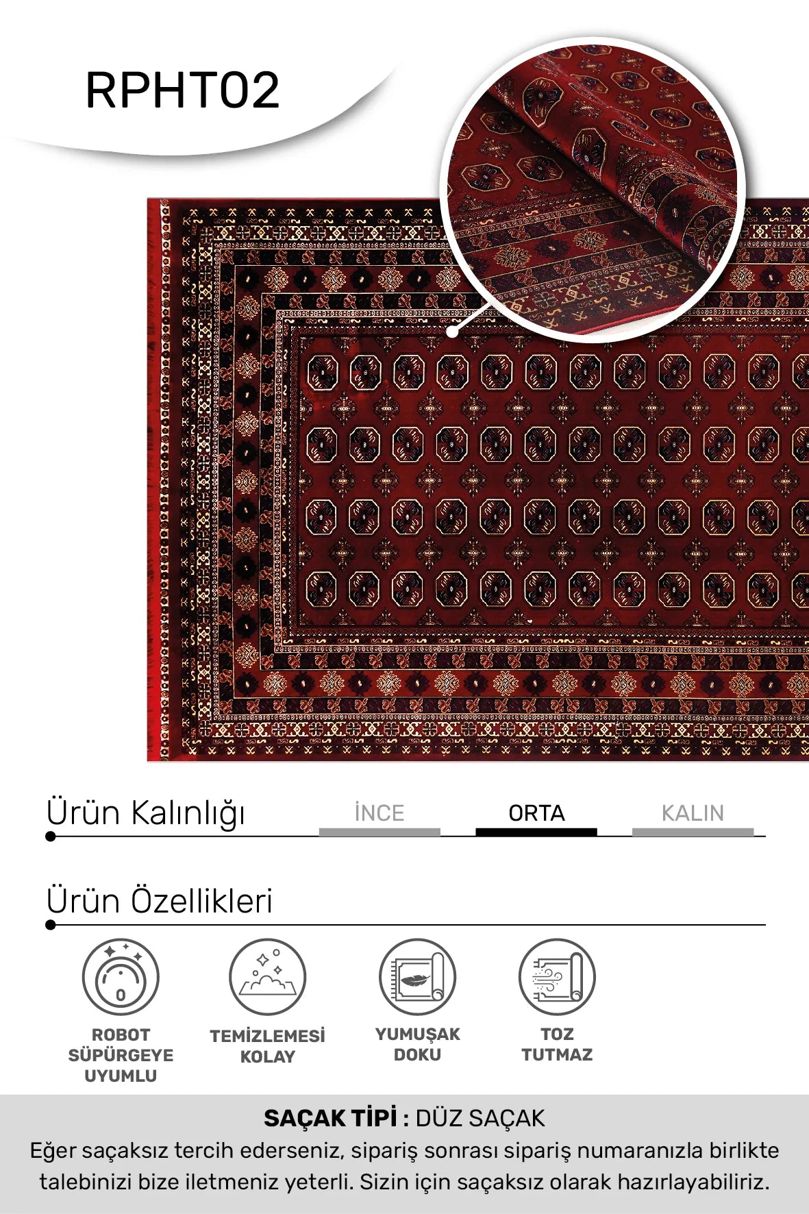 TALYA- - Oturma Odası,Salon - Robot Süpürgeye Uyumlu-Kolay Temizlenebilir