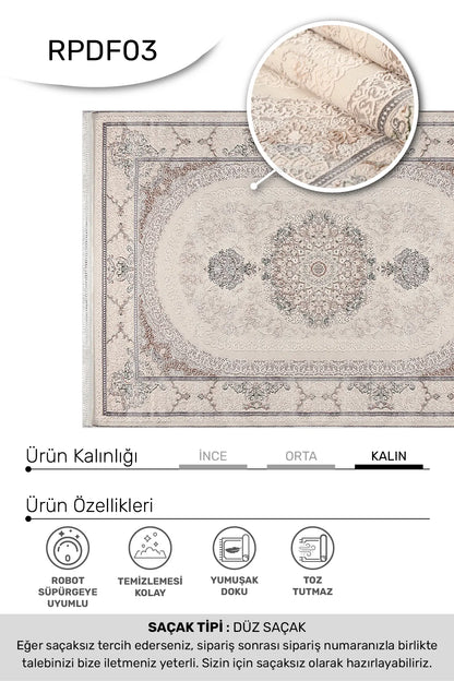 DENİZ - -Oturma Odası,Salon- Robot Süpürgeye Uyumlu -Kolay Temizlenebilir